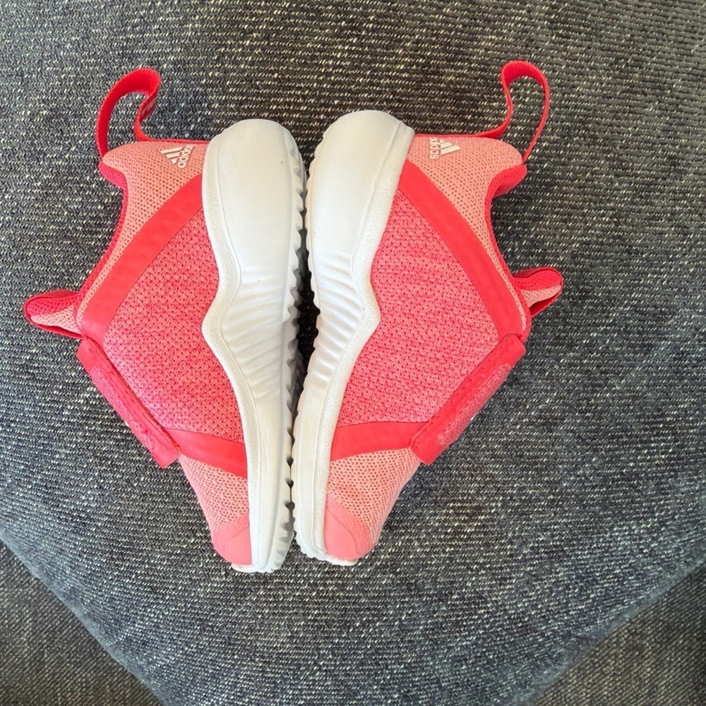Kidcore running ADIDAS FortaRun X CF I "Shock Red" Toddler 5K low top Sneaker 5 - Picture 4 of 13